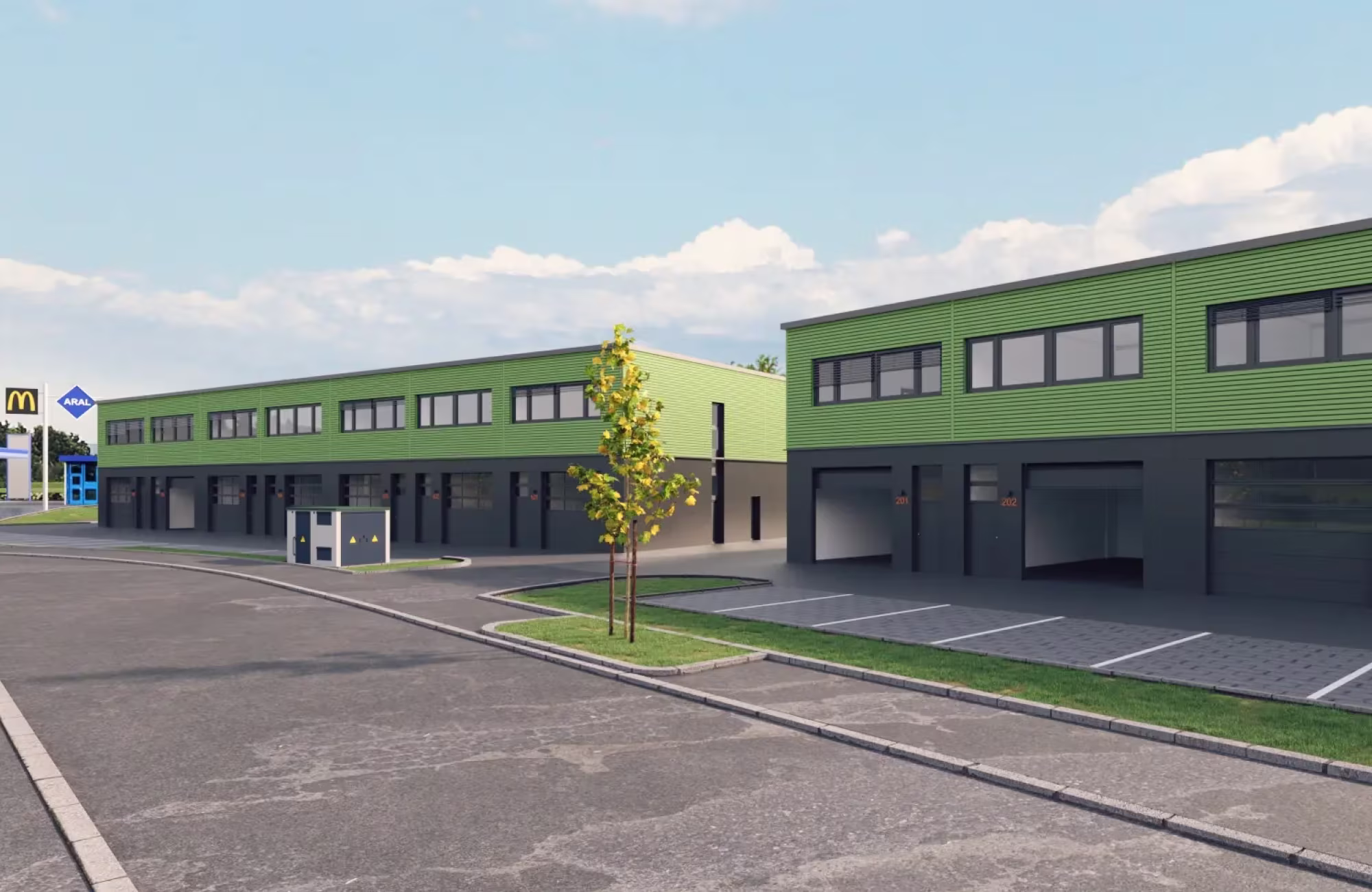 Aichtal Rendering des zukünftigen GreenPlaces Standorts